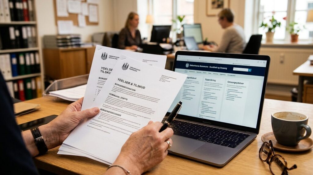 Close-up professional image of hands holding official Danish