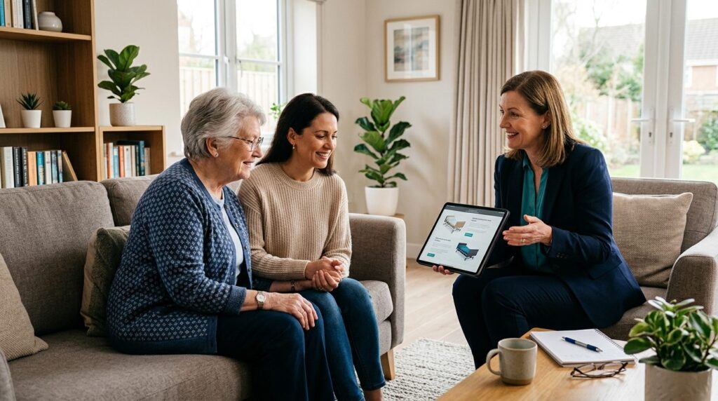 Warm, professional photograph of a multi-generational family
